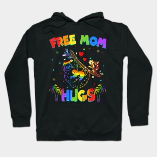 Free Mom Hugs Sloth LGBT Pride Hoodie